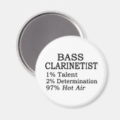 Bass Clarinetist Hot Air Magneet (Voorkant / Achterkant)