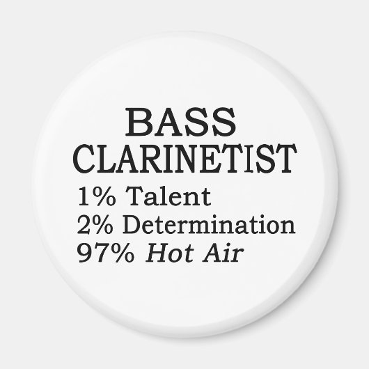 Bass Clarinetist Hot Air Magneet (Voorkant)