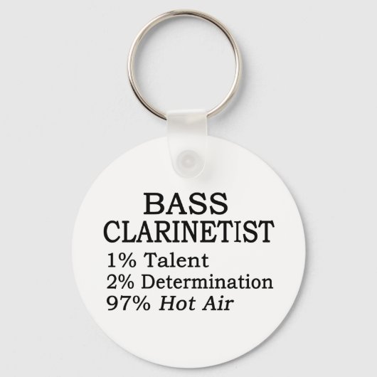 Bass Clarinetist Hot Air Sleutelhanger (Voorkant)
