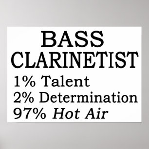 Bass Clarinetistt Hot Air Poster