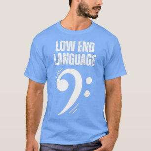 Bass cleart taal met laag uiteinde t-shirt