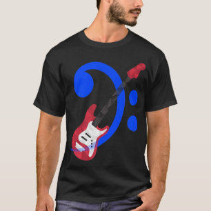 Bass Clef Bass Guitar But Guitarist Music T-shirt