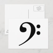 Bass Clef-Briefkaart Briefkaart (Voorkant / Achterkant)