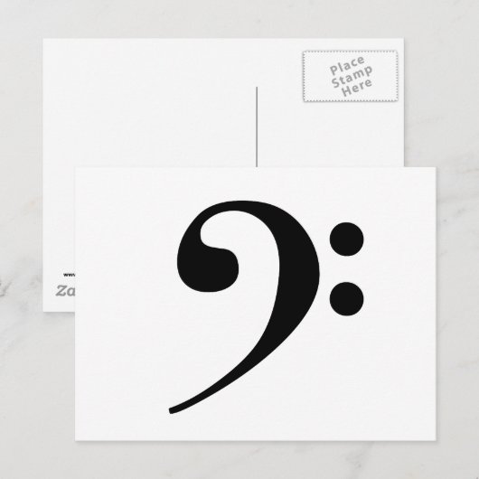 Bass Clef-Briefkaart Briefkaart (Voorkant / Achterkant)