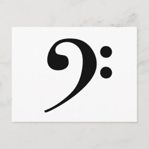 Bass Clef-Briefkaart Briefkaart