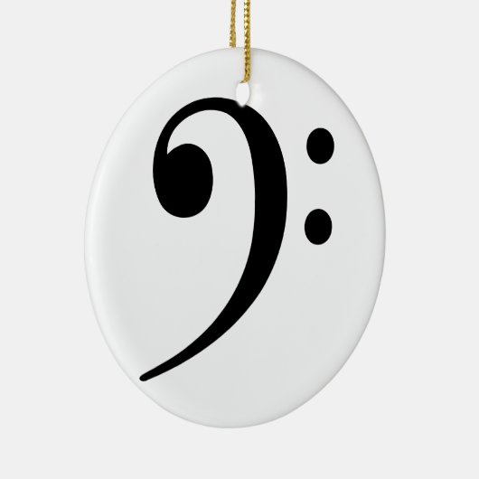 Bass Clef Ceramic Ornament (Rechts)