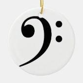 Bass Clef Ceramic Ornament (Voorkant)