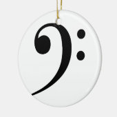 Bass Clef Ceramic Ornament (Links)