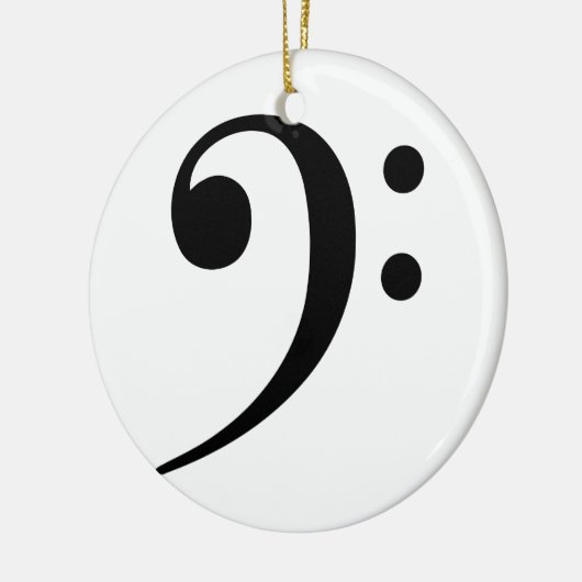 Bass Clef Ceramic Ornament (Links)
