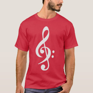 Bass Clef Crossreble Clef Muzieksleutels vriend re T-shirt