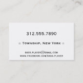 Bass Clef en Strings Paarse Visitekaartjes (Achterkant)