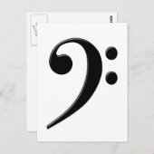 Bass Clef - F Clef Music Symbol Briefkaart (Voorkant / Achterkant)