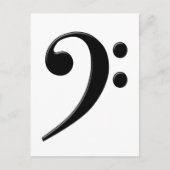 Bass Clef - F Clef Music Symbol Briefkaart (Voorkant)