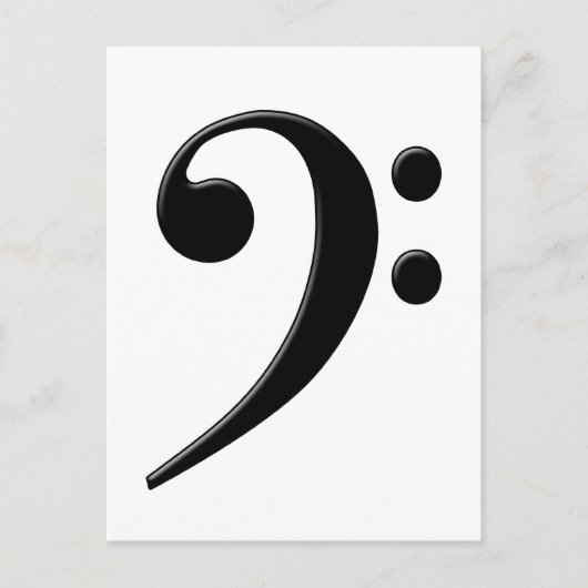 Bass Clef - F Clef Music Symbol Briefkaart (Voorkant)