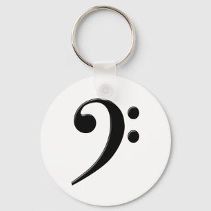 Bass Clef - F Clef Music Symbol Sleutelhanger