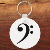 Bass Clef - F Clef Music Symbol Sleutelhanger (Voorkant)