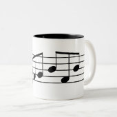 Bass Clef Fab Dad Coffee Mok Muzieknoten (Voorkant rechts)