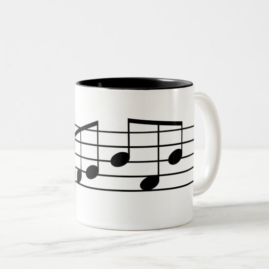 Bass Clef Fab Dad Coffee Mok Muzieknoten (Voorkant rechts)