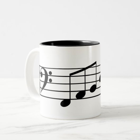 Bass Clef Fab Dad Coffee Mok Muzieknoten (Voorkant links)