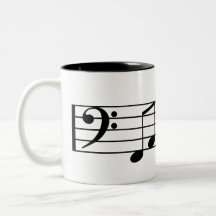 Bass Clef Fab Dad Coffee Mok Muzieknoten