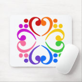 Bass Clef Flower Muismat (Met muis)