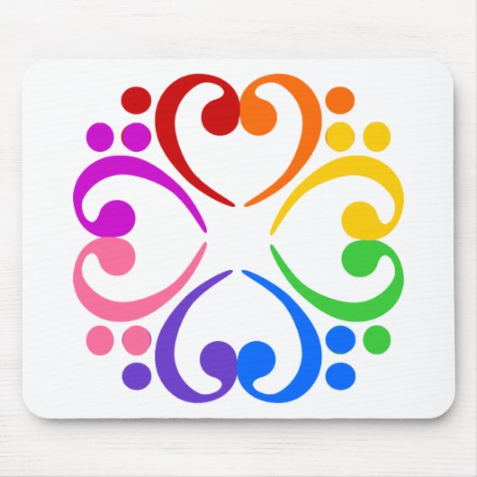 Bass Clef Flower Muismat (Voorkant)