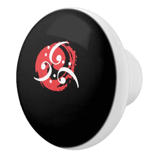 Bass Clef Gift Creative Music Design Musician Keramische Knop (Rechts)