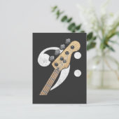 Bass Clef Guitar Bass Player Musicus Briefkaart (Staand voorkant)