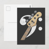 Bass Clef Guitar Bass Player Musicus Briefkaart (Voorkant / Achterkant)