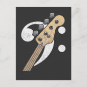 Bass Clef Guitar Bass Player Musicus Briefkaart (Voorkant)