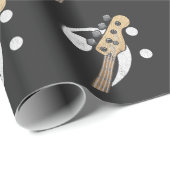 Bass Clef Guitar Bass Player Musicus Cadeaupapier (Rol Hoek)