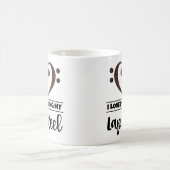 Bass Clef Heart I houdt van het afspelen van mijn Koffiemok (Center)