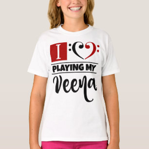 Bass Clef Heart I houdt van het afspelen van mijn  T-shirt