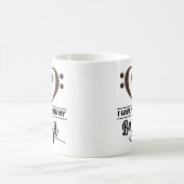 Bass Clef Heart I houdt van mijn banjo Koffiemok (Center)