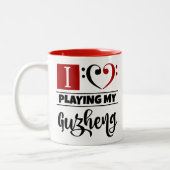 Bass Clef Heart I vind het geweldig om mijn Guzhen Tweekleurige Koffiemok (Links)