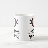 Bass Clef Heart I vind het geweldig om mijn ongeëv Koffiemok (Center)