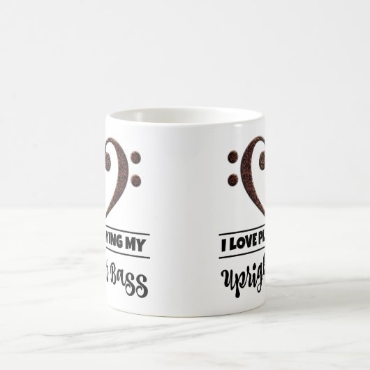 Bass Clef Heart I vind het geweldig om mijn ongeëv Koffiemok (Center)