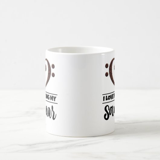 Bass Clef Heart I vind het geweldig om mijn Santer Koffiemok (Center)