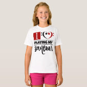 Bass Clef Heart I vind het geweldig om mijn Santer T-shirt (Voorkant volledig)