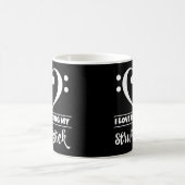 Bass Clef Heart I vind het geweldig om mijn stok a Koffiemok (Center)