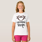 Bass Clef Heart Love Pplay Veena T-shirt (Voorkant volledig)