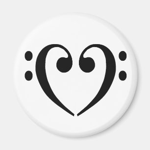 Bass Clef Heart Magneet