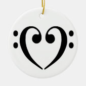 Bass Clef Heart Ornament (Voorkant)