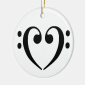 Bass Clef Heart Ornament (Links)