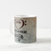 Bass Clef Heart Sheet Music Banjo Koffiemok (Voorkant links)