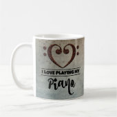 Bass Clef Heart Sheet Music Piano Koffiemok (Links)