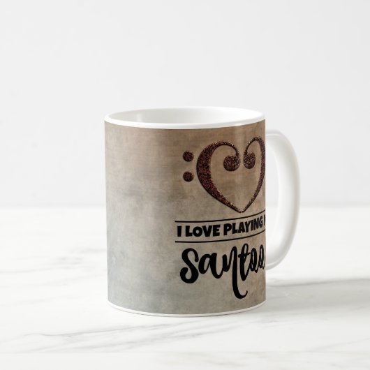 Bass Clef Heart  Sheet Music Santor Koffiemok (Voorkant rechts)