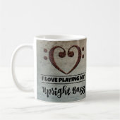 Bass Clef Heart  Sheet Music Upright Bass Koffiemok (Links)