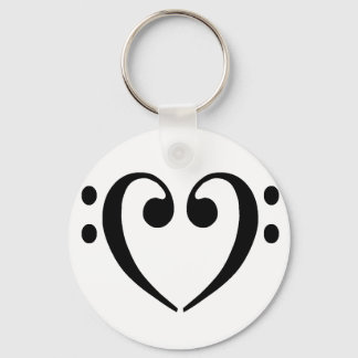 Bass Clef Heart Sleutelhanger