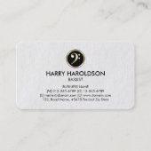 Bass Clef Icon Bassist Premium Visitekaartje (Voorkant)